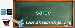 WordMeaning blackboard for saree